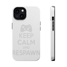 DistinctInk ToughCase for Apple iPhone, Compatible with MagSafe Charging - Keep Calm and Respawn Gamer Video Games