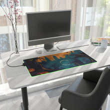 DistinctInk LED Gaming Mouse Pad with Haunted Evening Nightmare Design for Halloween