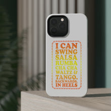 DistinctInk ToughCase for Apple iPhone, Compatible with MagSafe Charging - Swing Salsa Rumba Cha Cha Waltz in Heels