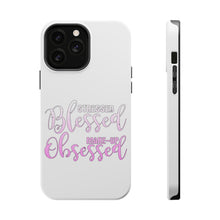 DistinctInk ToughCase for Apple iPhone, Compatible with MagSafe Charging - Stressed Blessed Make Up Obsessed