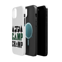DistinctInk ToughCase for Apple iPhone, Compatible with MagSafe Charging - Camp Champ - Camping Fire