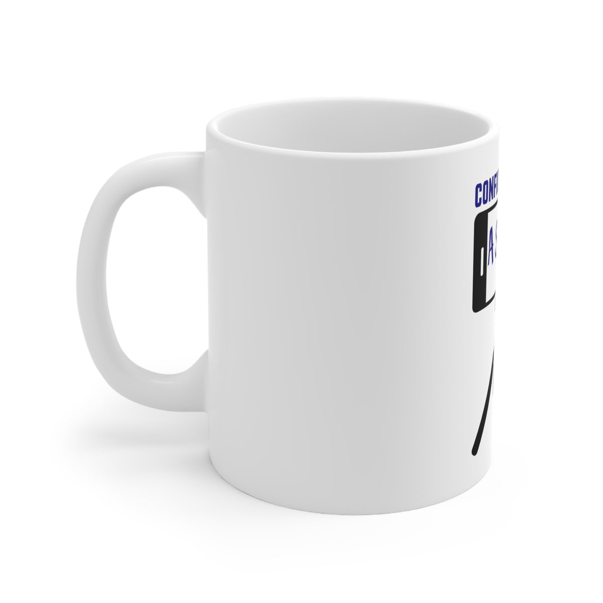 Glossy White Coffee / Tea Mug - Confidence Level Selfie with No Filter, view 2