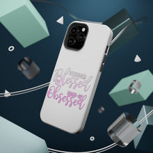 DistinctInk ToughCase for Apple iPhone, Compatible with MagSafe Charging - Stressed Blessed Make Up Obsessed