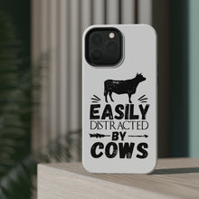 DistinctInk ToughCase for Apple iPhone, Compatible with MagSafe Charging - Easily Distracted By Cows