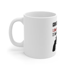 DistinctInk Glossy White Coffee / Tea Mug - Gun Safety Rules, Don't Piss Me Off