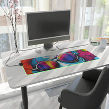 DistinctInk LED Gaming Mouse Pad with Leading with Courage and Grace Design for LGBTQ+ Pride