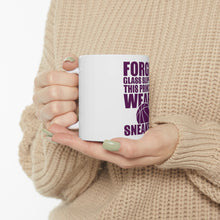 DistinctInk Glossy White Coffee / Tea Mug - Forget Glass Slippers Princess Wears Sneakers