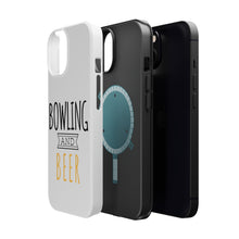 DistinctInk ToughCase for Apple iPhone, Compatible with MagSafe Charging - Bowling and Beer