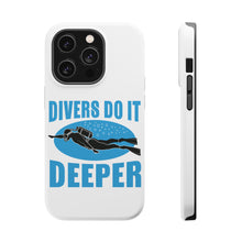 DistinctInk ToughCase for Apple iPhone, Compatible with MagSafe Charging - Divers Do It Deeper