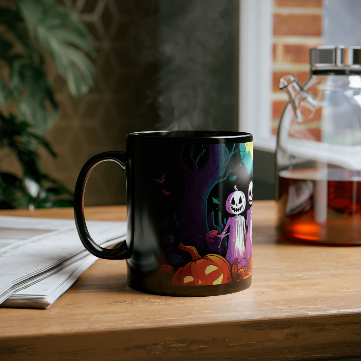 Black Coffee Mug - Exploring the Unknown for Halloween LGBTQ+ Pride, view 6