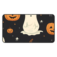 DistinctInk Desk Mat with Spooky Skeleton Pumpkin Patch Design for Halloween