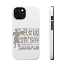 DistinctInk ToughCase for Apple iPhone, Compatible with MagSafe Charging - Boxing Life How Many Times You Keep Moving