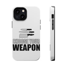 DistinctInk ToughCase for Apple iPhone, Compatible with MagSafe Charging - Choose Your Weapon - Chef Knives
