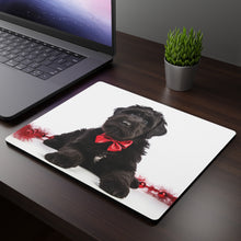 DistinctInk Mouse Pad - 1/4" Foam Rubber - Black Russian Terrier Puppy