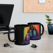 DistinctInk Black Coffee Mug - Discover Your True Path for Halloween LGBTQ+ Pride