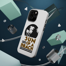 DistinctInk ToughCase for Apple iPhone, Compatible with MagSafe Charging - Sun of a Beach