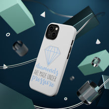 DistinctInk ToughCase for Apple iPhone, Compatible with MagSafe Charging - Diamonds Are Made Under Pressure