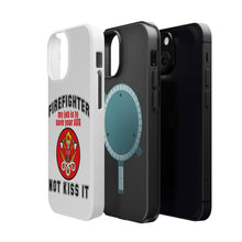 DistinctInk ToughCase for Apple iPhone, Compatible with MagSafe Charging - Firefighter - Job is to Save You