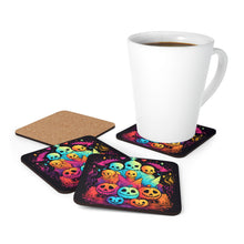 DistinctInk (Set of 4) Corkwood Coasters with The Joy of ConnectingDesign for Halloween LGBTQ+ Pride