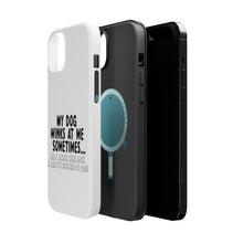 DistinctInk ToughCase for Apple iPhone, Compatible with MagSafe Charging - My Dog Winks at Me Sometimes