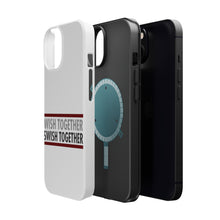DistinctInk ToughCase for Apple iPhone, Compatible with MagSafe Charging - Wish Together Swish Together Basketball
