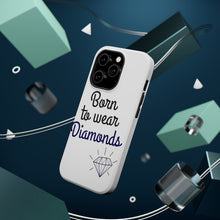 DistinctInk ToughCase for Apple iPhone, Compatible with MagSafe Charging - Born to Wear Diamonds