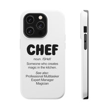 DistinctInk ToughCase for Apple iPhone, Compatible with MagSafe Charging - Chef Definition - Magic in the Kitchen