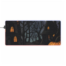 DistinctInk LED Gaming Mouse Pad with Spooky All Hallows' Eve Design for Halloween
