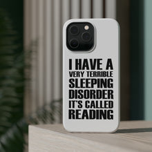 DistinctInk ToughCase for Apple iPhone, Compatible with MagSafe Charging - Terrible Sleeping Disorder Called Reading