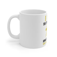 DistinctInk Glossy White Coffee / Tea Mug - Got 99 Problems & My Drums Solve 'Em