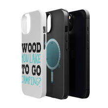 DistinctInk ToughCase for Apple iPhone, Compatible with MagSafe Charging - Wood You Lake to Go Camping