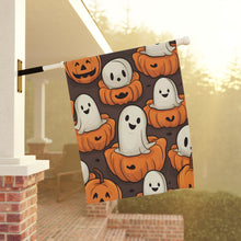 DistinctInk Garden & House Banner / Flag with Haunted Skeleton Pumpkin Patch Design for Halloween