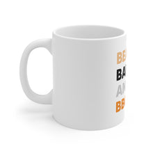 DistinctInk Glossy White Coffee / Tea Mug - Beards, Babes And BBQ
