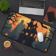 DistinctInk Desk Mat with Spooky Trick or Treating Design for Halloween