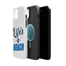 DistinctInk ToughCase for Apple iPhone, Compatible with MagSafe Charging - Life's a Beach