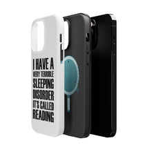 DistinctInk ToughCase for Apple iPhone, Compatible with MagSafe Charging - Terrible Sleeping Disorder Called Reading