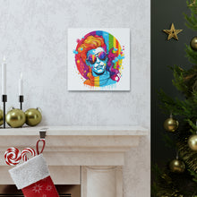 DistinctInk Canvas Wall Art with Leading with Courage and Grace for LGBTQ+ Pride