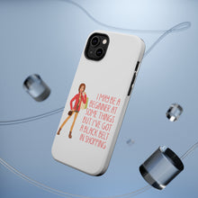 DistinctInk ToughCase for Apple iPhone, Compatible with MagSafe Charging - Beginner at Some Things Black Belt in Shopping