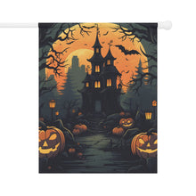 DistinctInk Garden & House Banner / Flag with Spooky Trick or Treating Design for Halloween