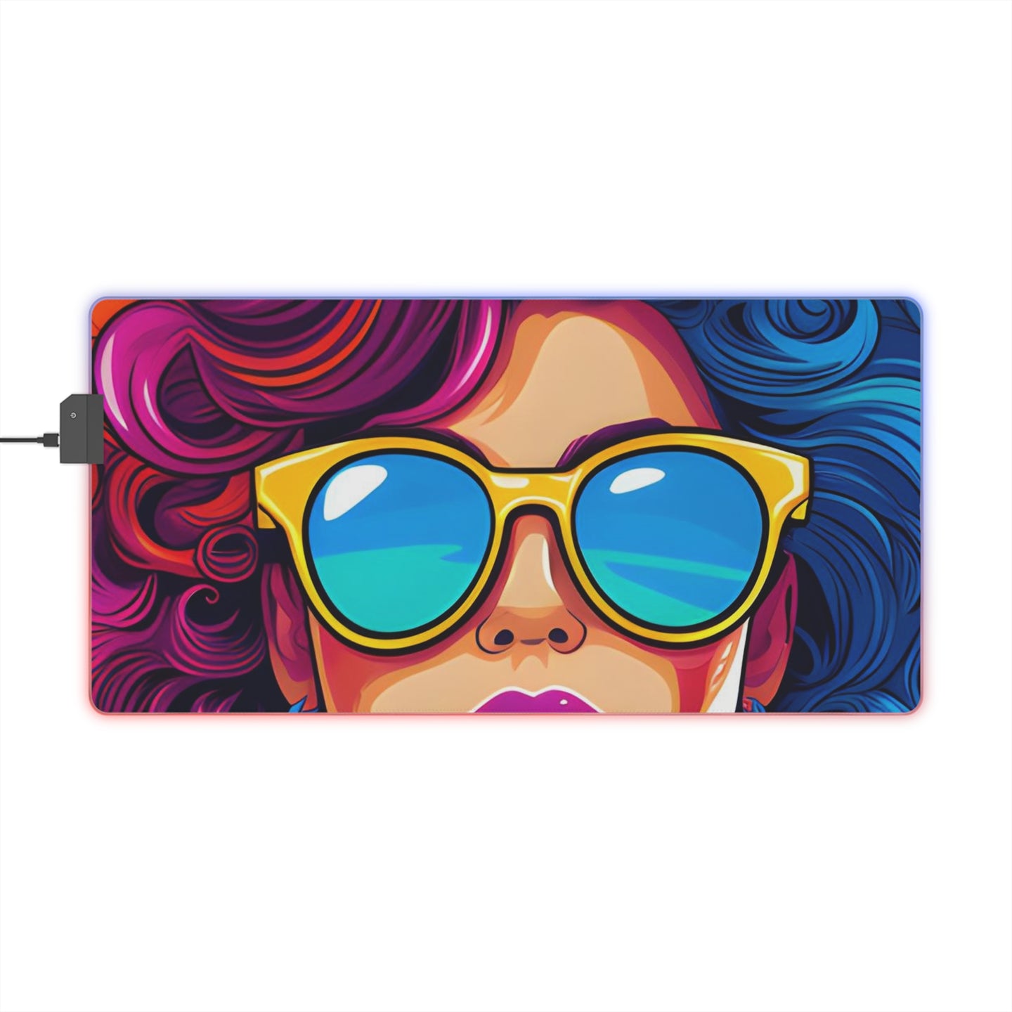 DistinctInk LED Gaming Mouse Pad with Life's Unforgettable Moments Design for LGBTQ+ Pride