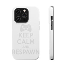 DistinctInk ToughCase for Apple iPhone, Compatible with MagSafe Charging - Keep Calm and Respawn Gamer Video Games