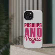 DistinctInk ToughCase for Apple iPhone, Compatible with MagSafe Charging - Pushups and Pearls