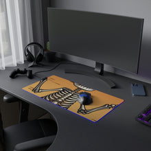 DistinctInk LED Gaming Mouse Pad with Skelefun Halloween Design for Halloween