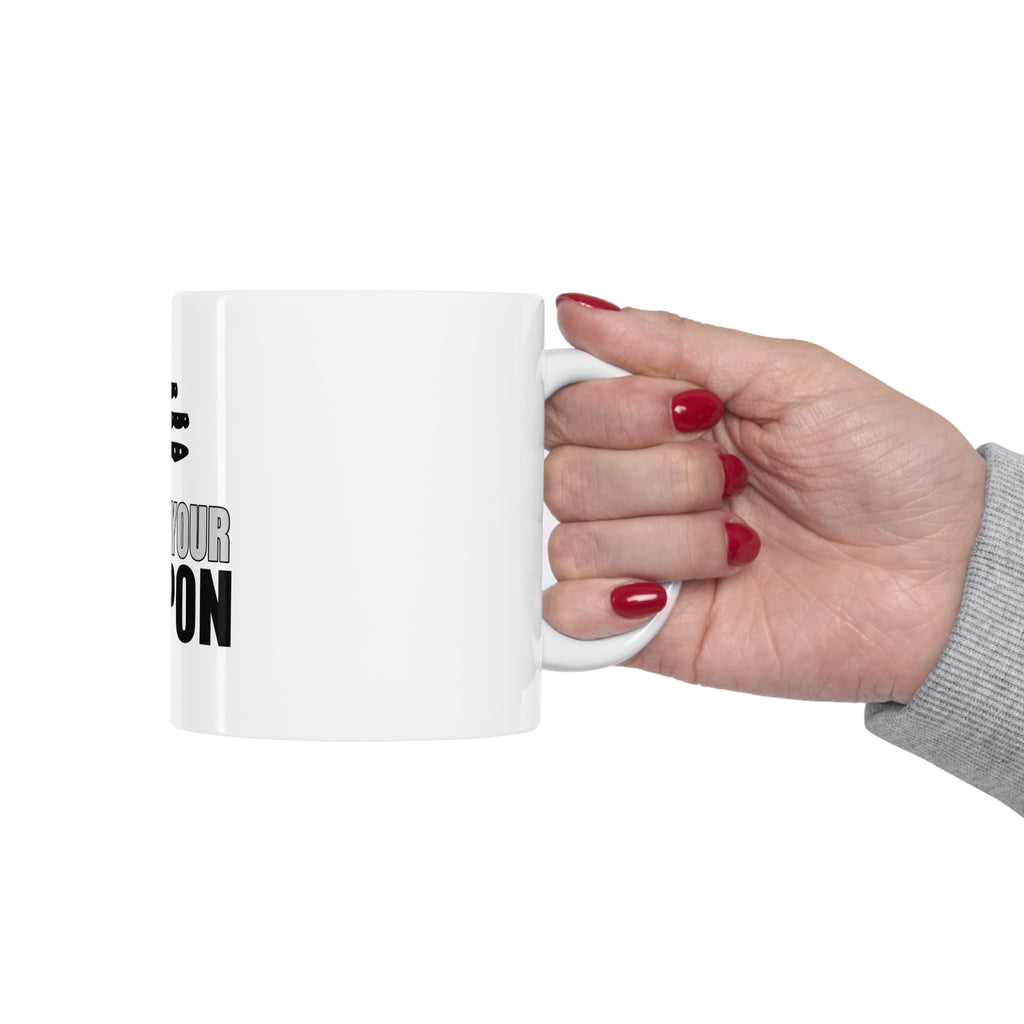 Glossy White Coffee / Tea Mug - Choose Your Weapon - Chef Knives, view 12
