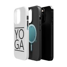 DistinctInk ToughCase for Apple iPhone, Compatible with MagSafe Charging - Yoga Black Word Art