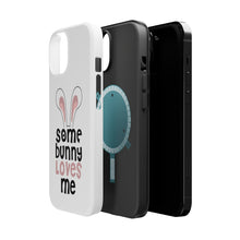 DistinctInk ToughCase for Apple iPhone, Compatible with MagSafe Charging - Some Bunny Loves Me - Rabbit
