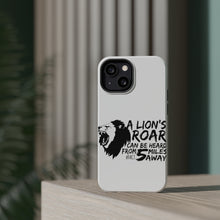 DistinctInk ToughCase for Apple iPhone, Compatible with MagSafe Charging - Lion's Roar Can Be Heard 5 Miles Away