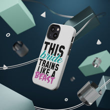 DistinctInk ToughCase for Apple iPhone, Compatible with MagSafe Charging - This Bride Trains Like a Beast