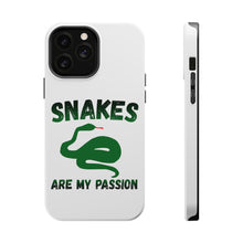 DistinctInk ToughCase for Apple iPhone, Compatible with MagSafe Charging - Snakes Are My Passion