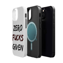 DistinctInk ToughCase for Apple iPhone, Compatible with MagSafe Charging - Zero F's Given